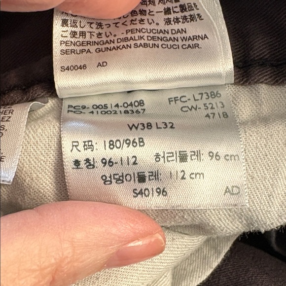 Levi's Men's Charcoal Slim Straight Jeans 38/32 - Picture 6 of 6